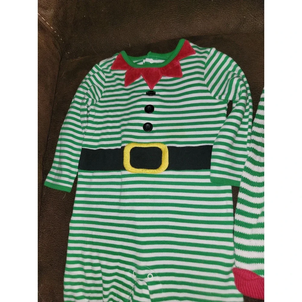Gymboree layette‎ line holiday shop itty bitty elf romper and hat 18 24 months
